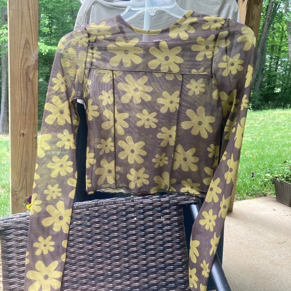 Mesh Funky Floral Top